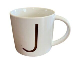 Williams Sonoma White Monogram "J" Mug